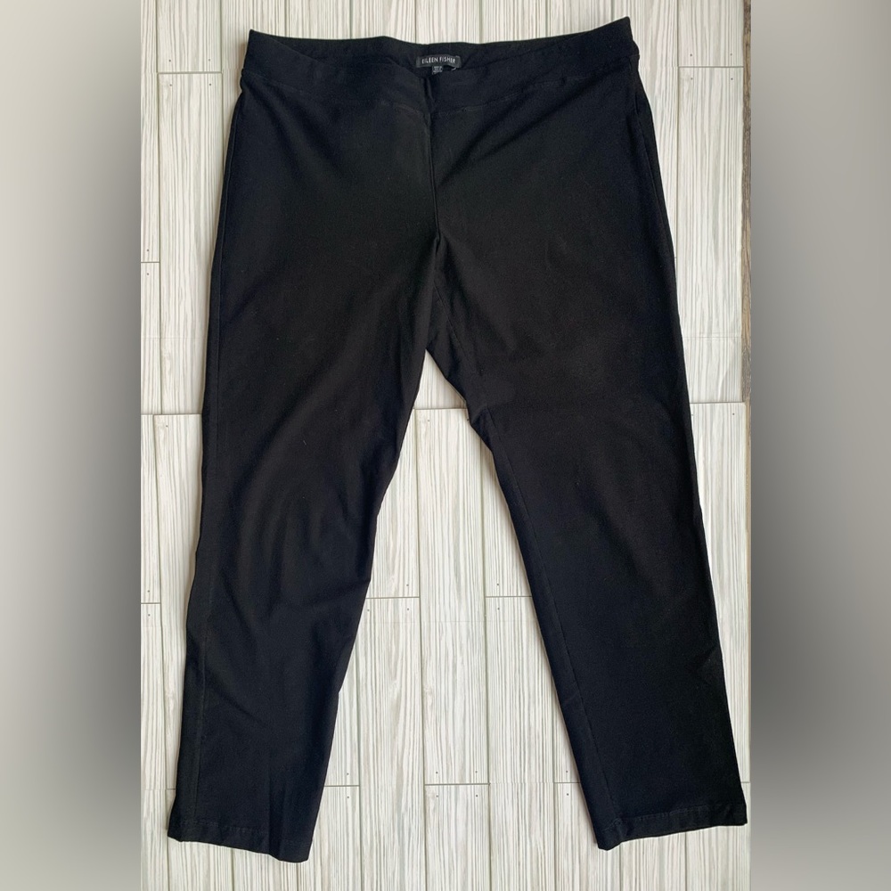 Eileen Fisher The System Stretch Crepe Pants Ankle Size Medium